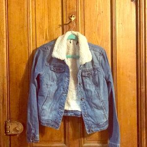 Faux fur denim Jacket